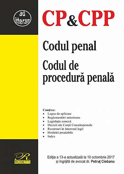 Codul Penal - Codul de procedura penala
